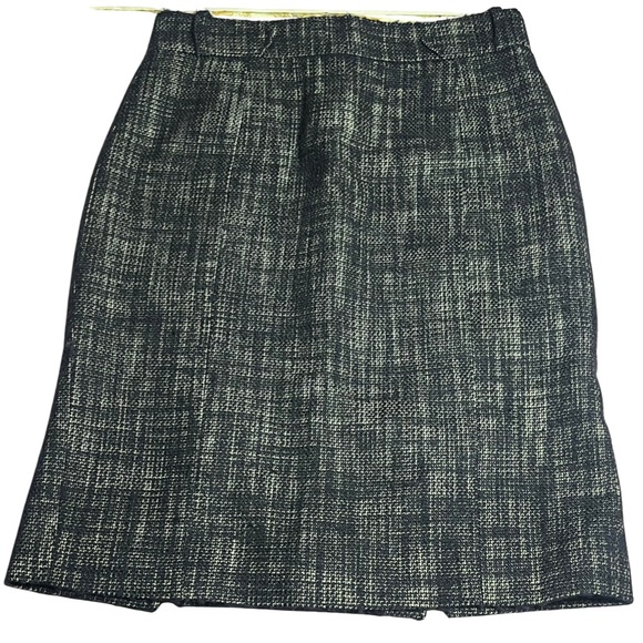 Lela Rose 10 Tweed Midi Skirt Wool Blend Texture Fitted...